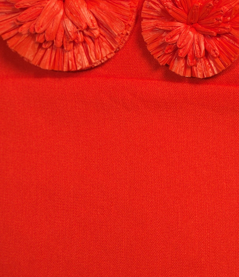 Antonio Melani Dottie Textured Linen Square Neck Sleeveless Midi Dress