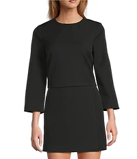 Antonio Melani Edina Round Neck Long Sleeve Blouse