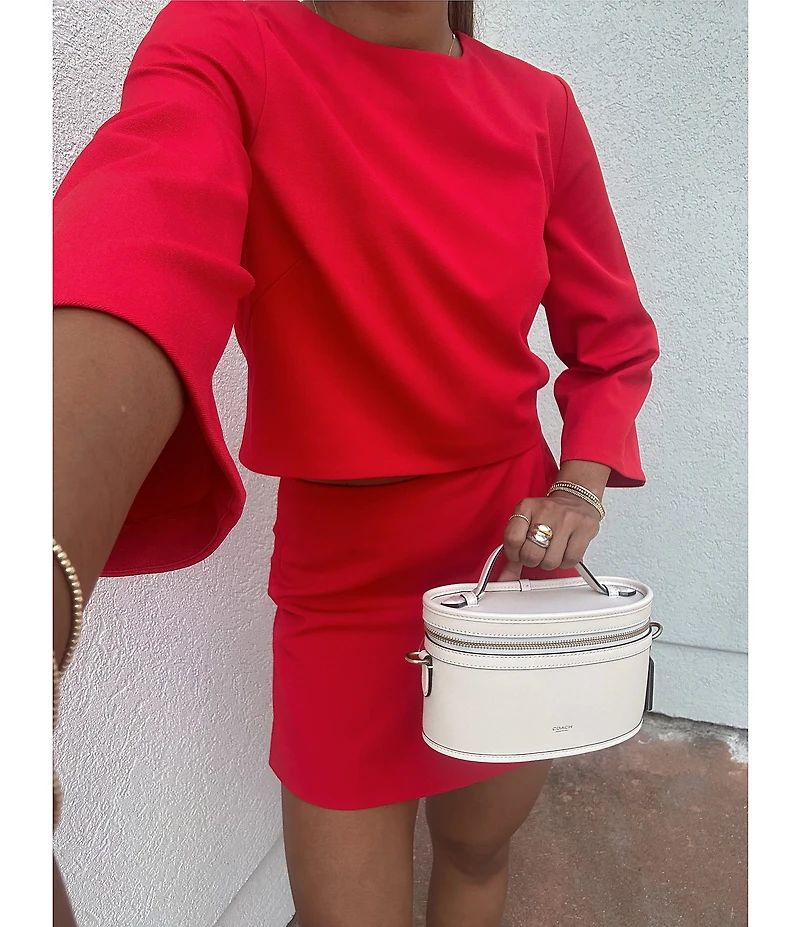 Antonio Melani Edina Round Neck Long Sleeve Blouse