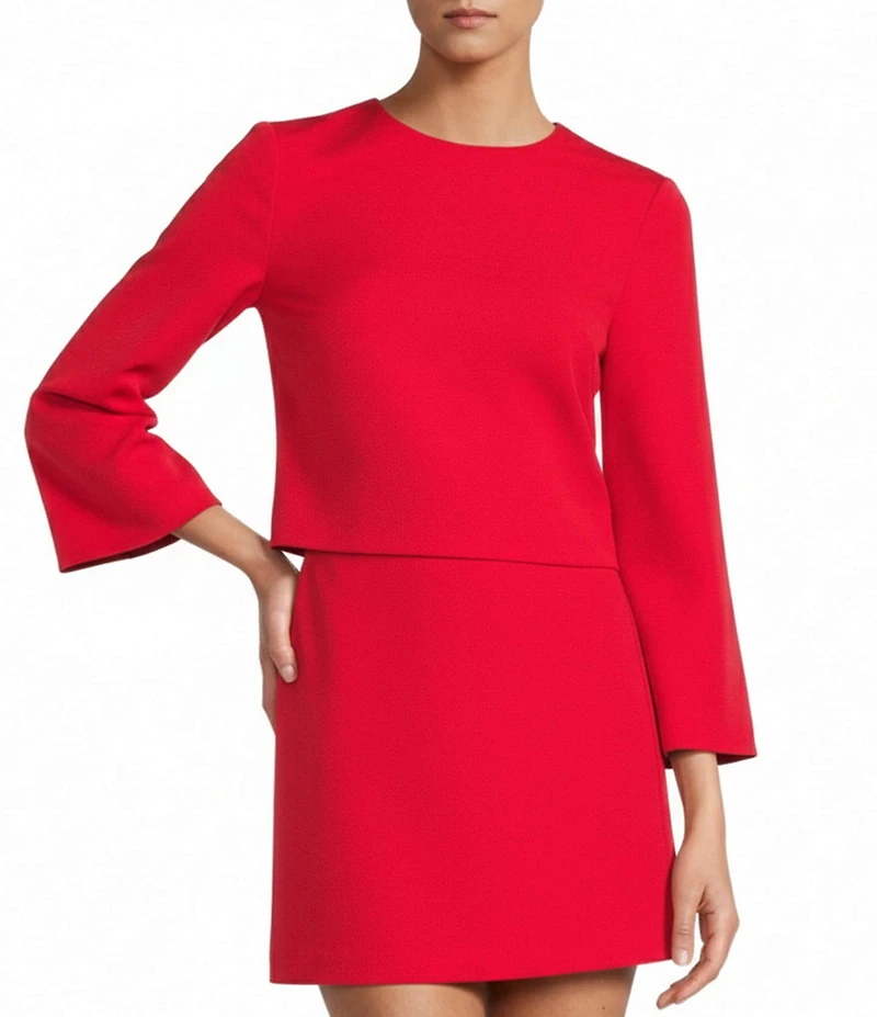 Antonio Melani Edina Round Neck Long Sleeve Blouse