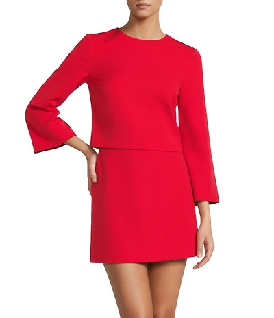 Antonio Melani Edina Round Neck Long Sleeve Blouse