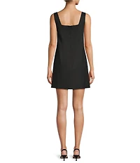 Antonio Melani Eliana Linen Blend Square Neck Sleeveless Dress