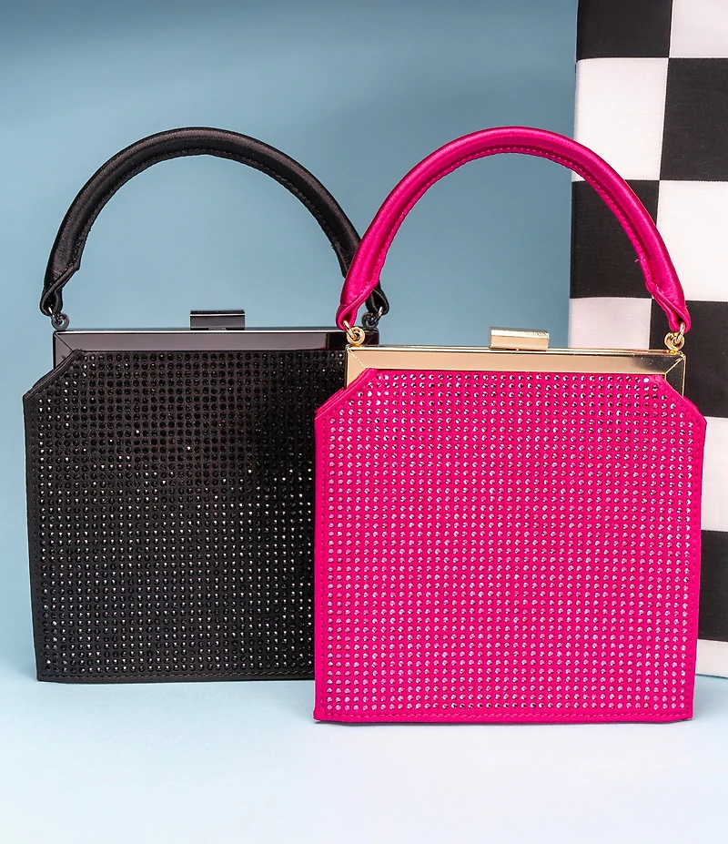 Antonio Melani Eliza Stone Frame Clutch Top Handle Bag