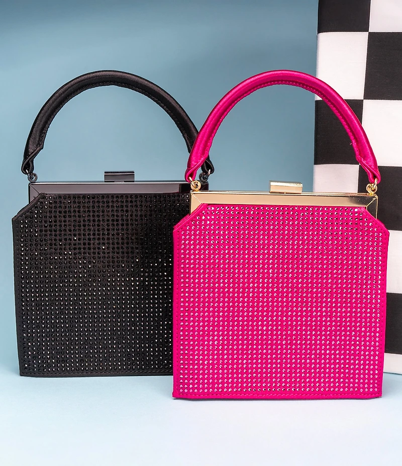 Antonio Melani Eliza Stone Frame Clutch Top Handle Bag