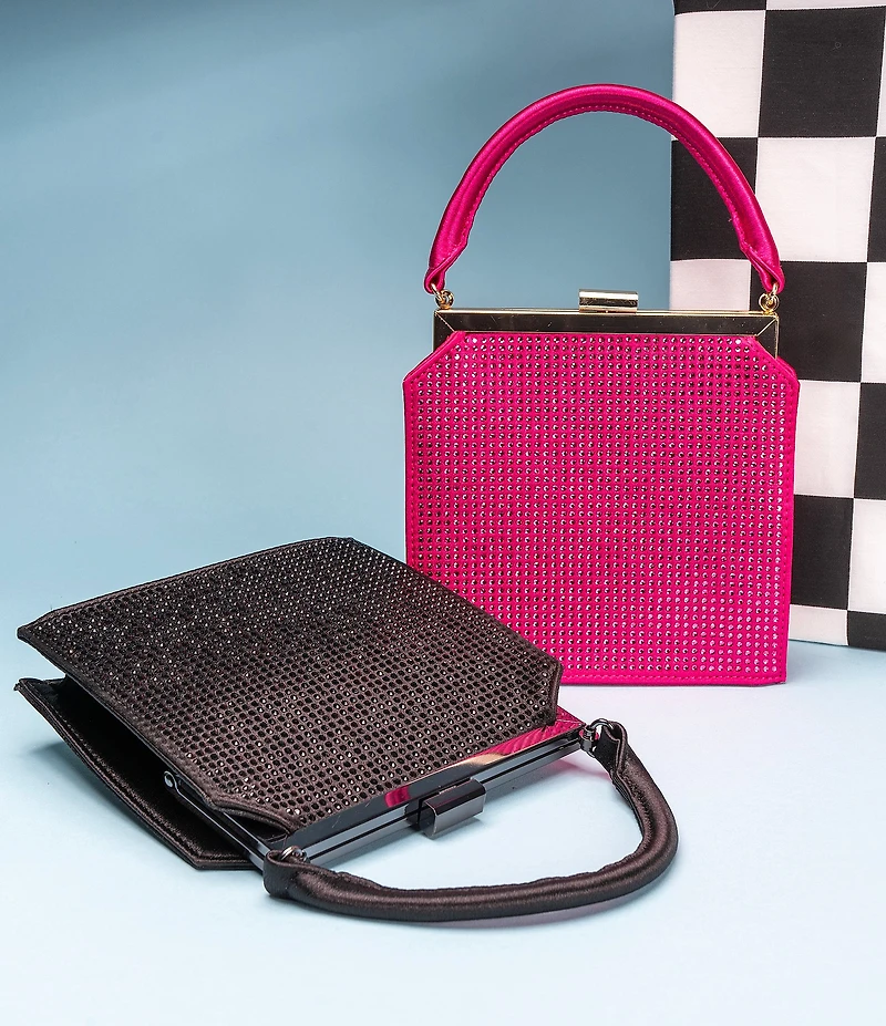 Antonio Melani Eliza Stone Frame Clutch Top Handle Bag