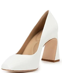 Antonio Melani Ellery Leather Flared Heel Pumps