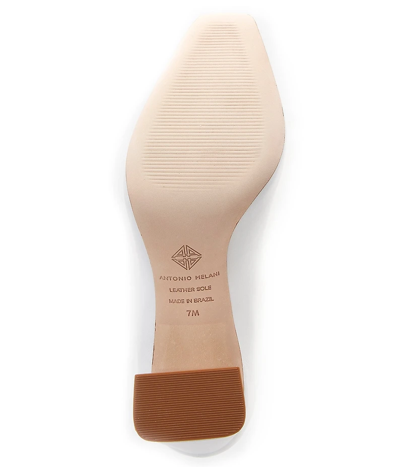 Antonio Melani Ellery Leather Flared Heel Pumps