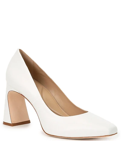 Antonio Melani Ellery Leather Flared Heel Pumps