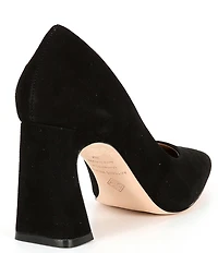 Antonio Melani Ellery Suede Flared Heel Pumps