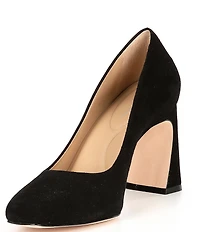 Antonio Melani Ellery Suede Flared Heel Pumps