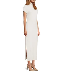 Antonio Melani Elliot Cashmere Turtleneck Cap Sleeve Maxi Sweater Dress