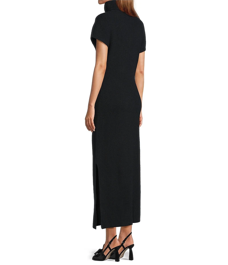 Antonio Melani Elliot Cashmere Turtleneck Cap Sleeve Maxi Sweater Dress