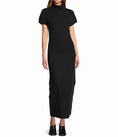 Antonio Melani Elliot Cashmere Turtleneck Cap Sleeve Maxi Sweater Dress