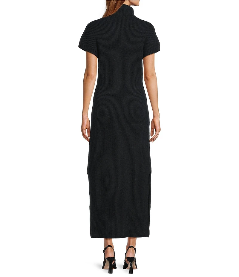 Antonio Melani Elliot Cashmere Turtleneck Cap Sleeve Maxi Sweater Dress