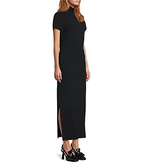 Antonio Melani Elliot Cashmere Turtleneck Cap Sleeve Maxi Sweater Dress