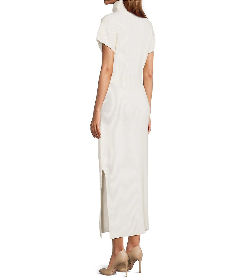 Antonio Melani Elliot Cashmere Turtleneck Cap Sleeve Maxi Sweater Dress