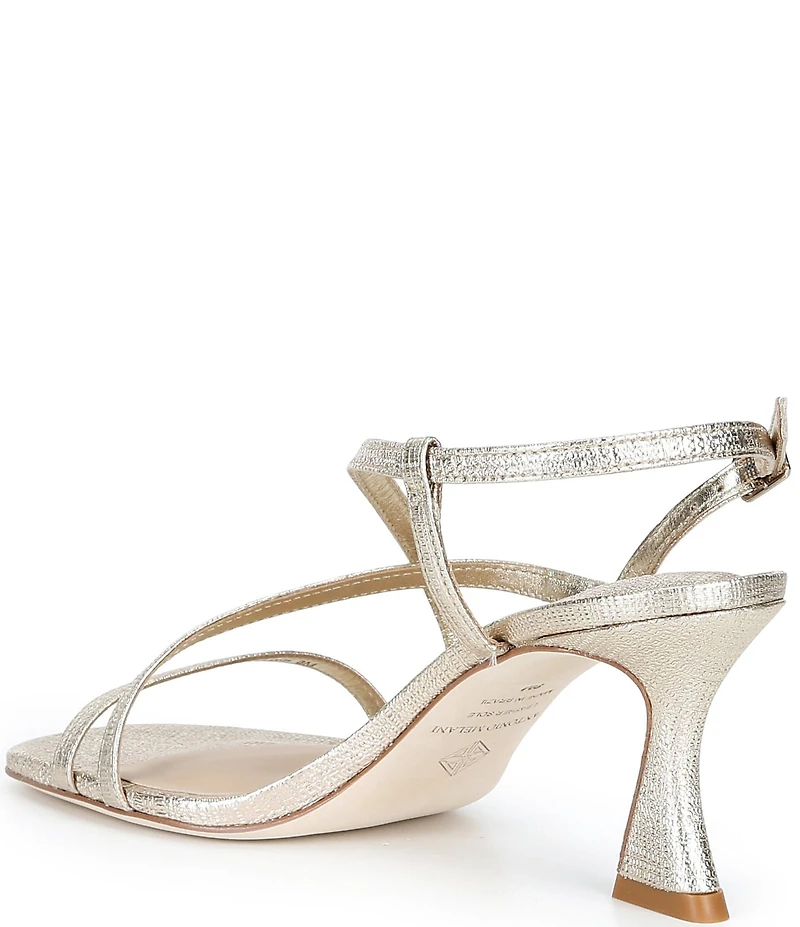 Antonio Melani Eloise Metallic Leather Strappy Dress Sandals