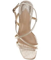 Antonio Melani Eloise Metallic Leather Strappy Dress Sandals