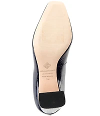 Antonio Melani Elsie Printed Patent Leather Ornamented Flared Heel Dress Pumps
