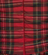 Antonio Melani Elvira Plaid Tie Square Neck Long Puffed Sleeve Blouse