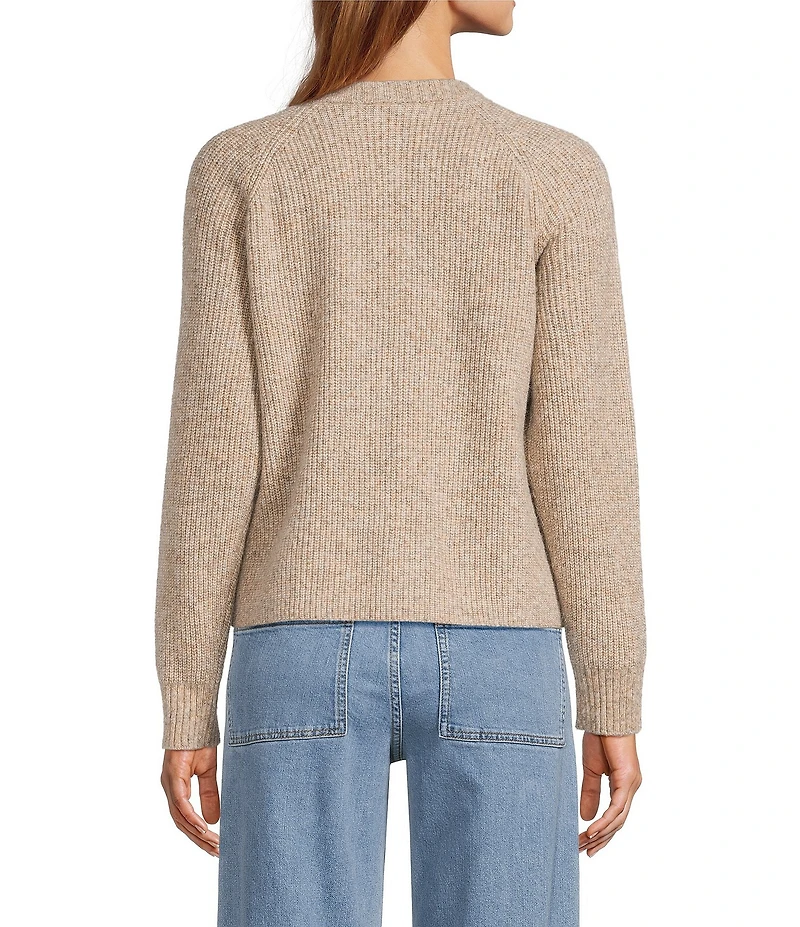 Antonio Melani Emilia Wool Blend Button Front Long Sleeve Cardigan