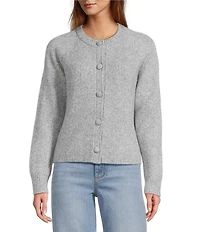 Antonio Melani Emilia Wool Blend Button Front Long Sleeve Cardigan