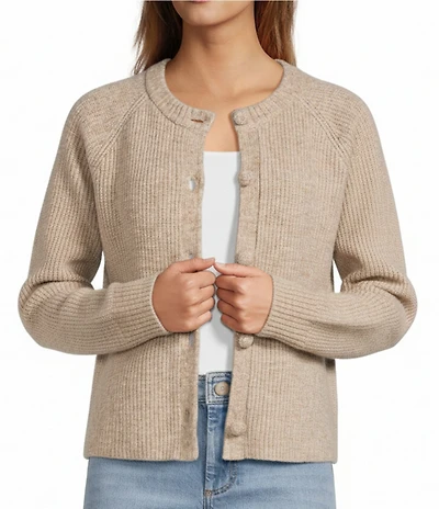 Antonio Melani Emilia Wool Blend Button Front Long Sleeve Cardigan