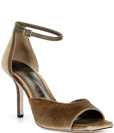 Antonio Melani Ender Velvet Ankle Strap Dress Sandals