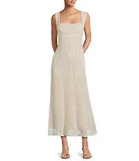 Antonio Melani Erina Crochet Lace Square Neck Sleeveless Dress