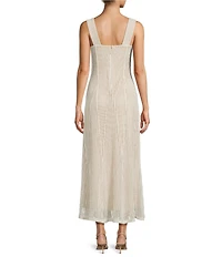 Antonio Melani Erina Crochet Lace Square Neck Sleeveless Dress