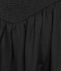 Antonio Melani Essie Linen Blend Square Neck Sleeveless Smocked Dress