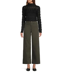 Antonio Melani Evangeline Puckered Jacquard Long Sleeve Coordinating Turtleneck Top