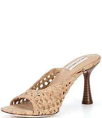 Antonio Melani Evelyne Cork Woven Dress Slide Sandals