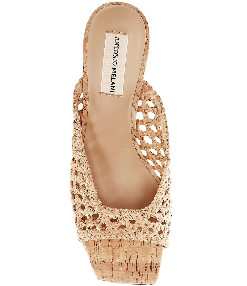 Antonio Melani Evelyne Cork Woven Dress Slide Sandals