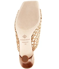 Antonio Melani Evelyne Cork Woven Dress Slide Sandals