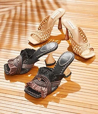 Antonio Melani Evelyne Cork Woven Dress Slide Sandals