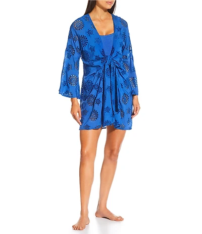 Antonio Melani Eyelet Front Knot Dress Swim Cover-Up