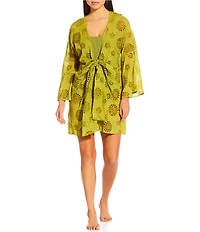 Antonio Melani Eyelet Front Knot Dress Swim Cover-Up