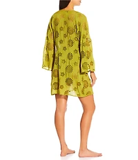 Antonio Melani Eyelet Front Knot Dress Swim Cover-Up