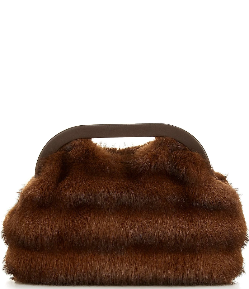 Antonio Melani Faux Fur Violet Clutch