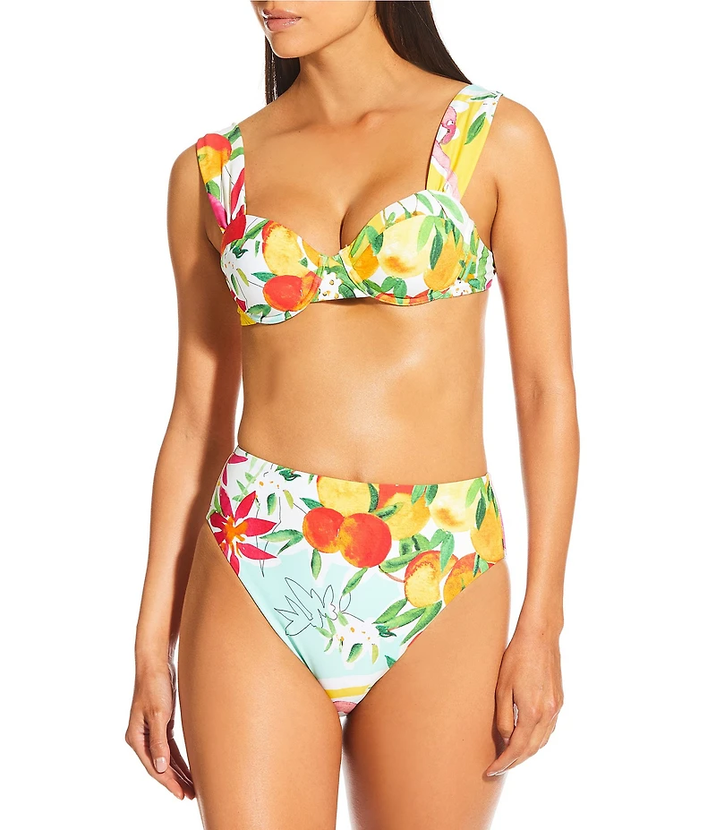 Antonio Melani Flamingos Underwire Bralette Swim Top