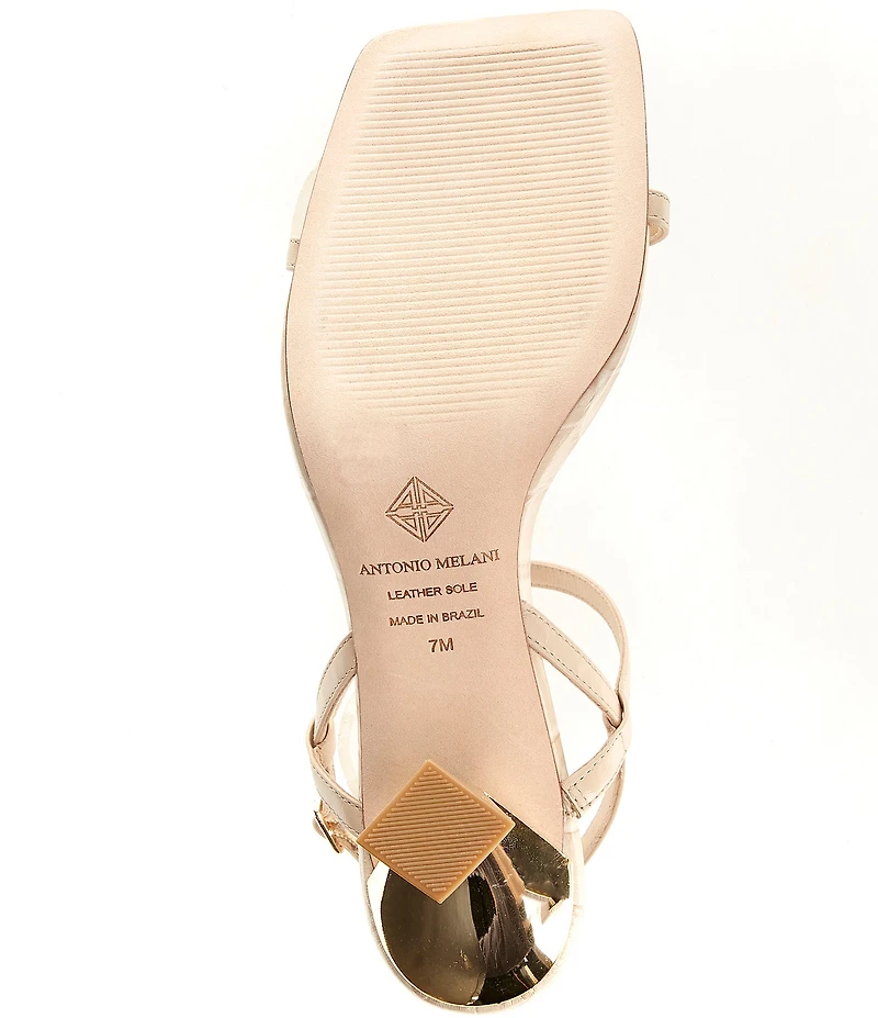 Antonio Melani Fran Crocodile Leather Dress Sandals