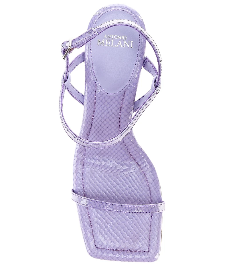 Antonio Melani Fran Embossed Patent Leather Strappy Dress Sandals