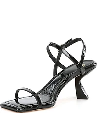 Antonio Melani Fran Embossed Patent Leather Strappy Dress Sandals