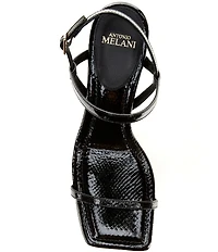 Antonio Melani Fran Embossed Patent Leather Strappy Dress Sandals