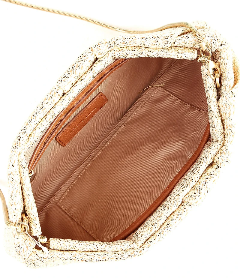 Antonio Melani Franny Metallic Raffia Clutch Bag