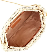 Antonio Melani Franny Metallic Raffia Clutch Bag