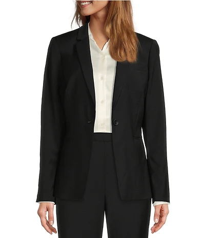 Antonio Melani Gayle Wool Blend Notch Lapel Long Sleeve Blazer