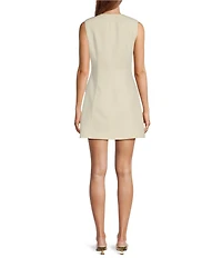 Antonio Melani Gianna Round Neck Sleeveless Button Front Dress