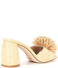 Antonio Melani Glora Raffia Flower Ornament Dress Slide Sandals